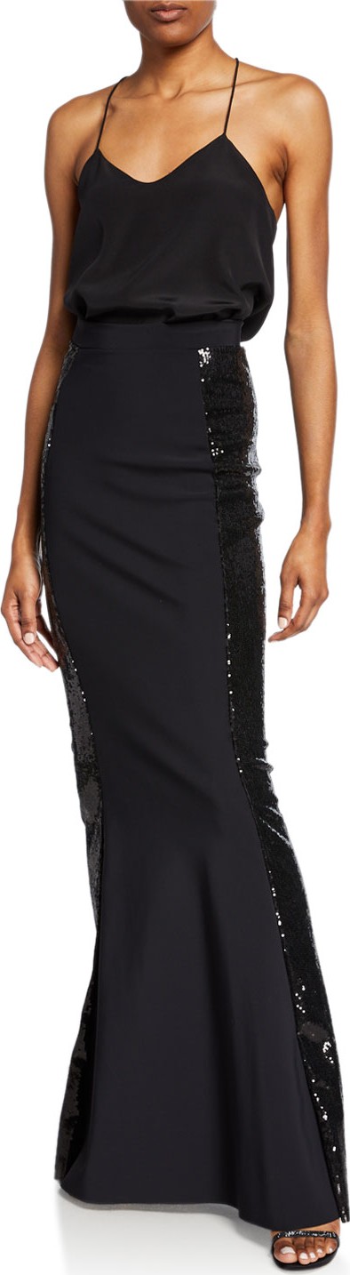 La Petite Robe di Chiara Boni Sherilyn Sparkle Side Sequin Skirt
