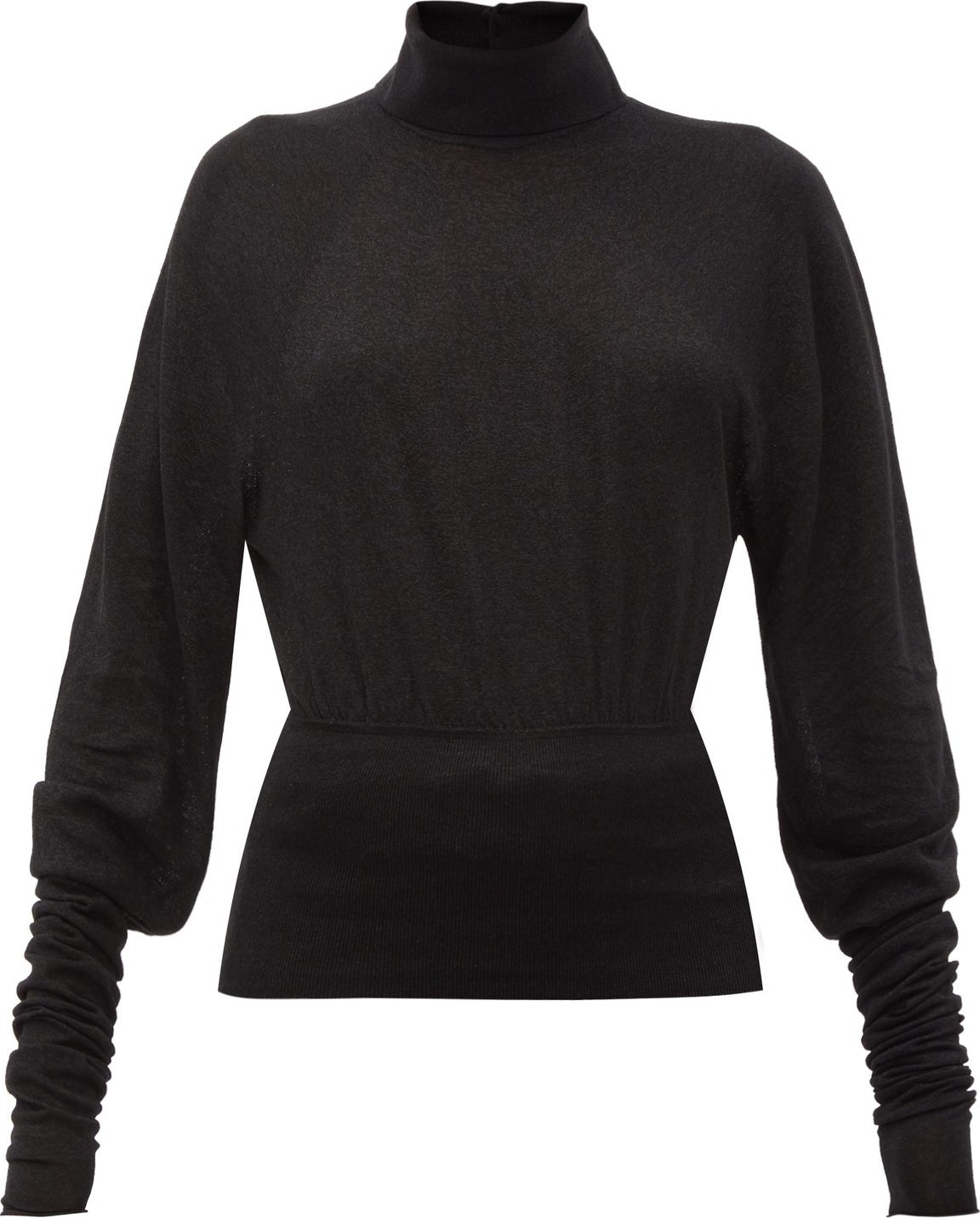Lemaire Button-collared stretch-jersey roll neck sweater