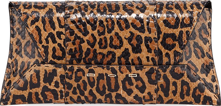 VBH Manila Stretch T Leopard Snake Clutch Bag