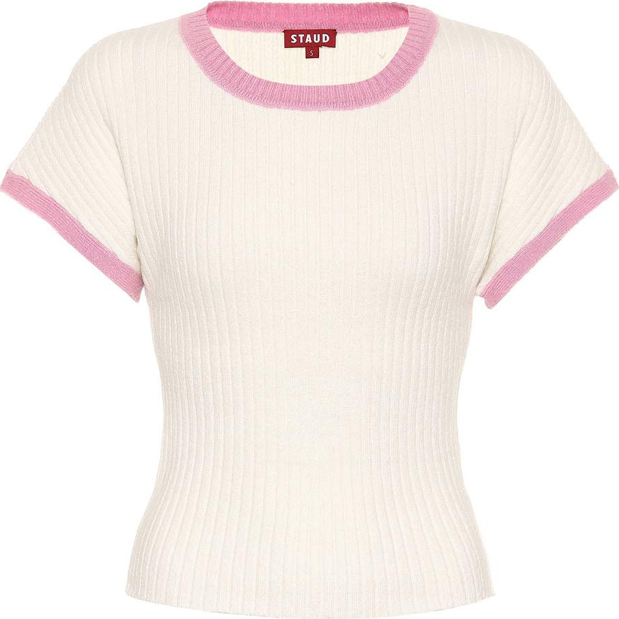 Staud Jarvis ribbed knit T-shirt