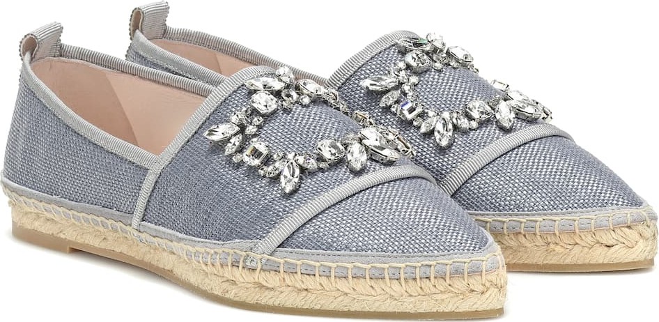 Roger Vivier Broche Vivier canvas espadrilles