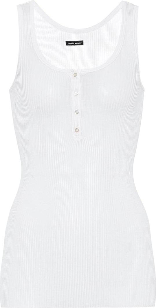 Isabel Marant Louisali ribbed-knit silk tank top