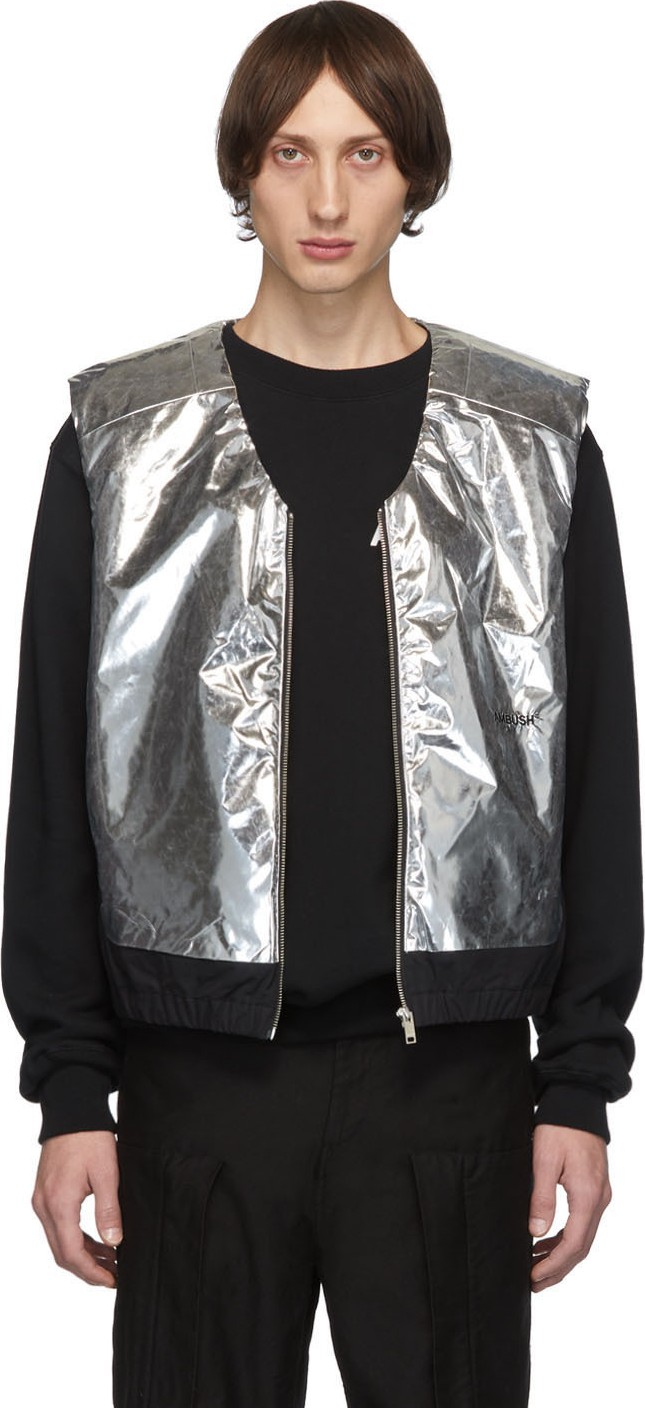 Ambush Silver & Black Padded Vest