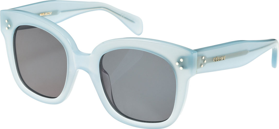 Celine Square Monochromatic Acetate Sunglasses, Blue Pattern