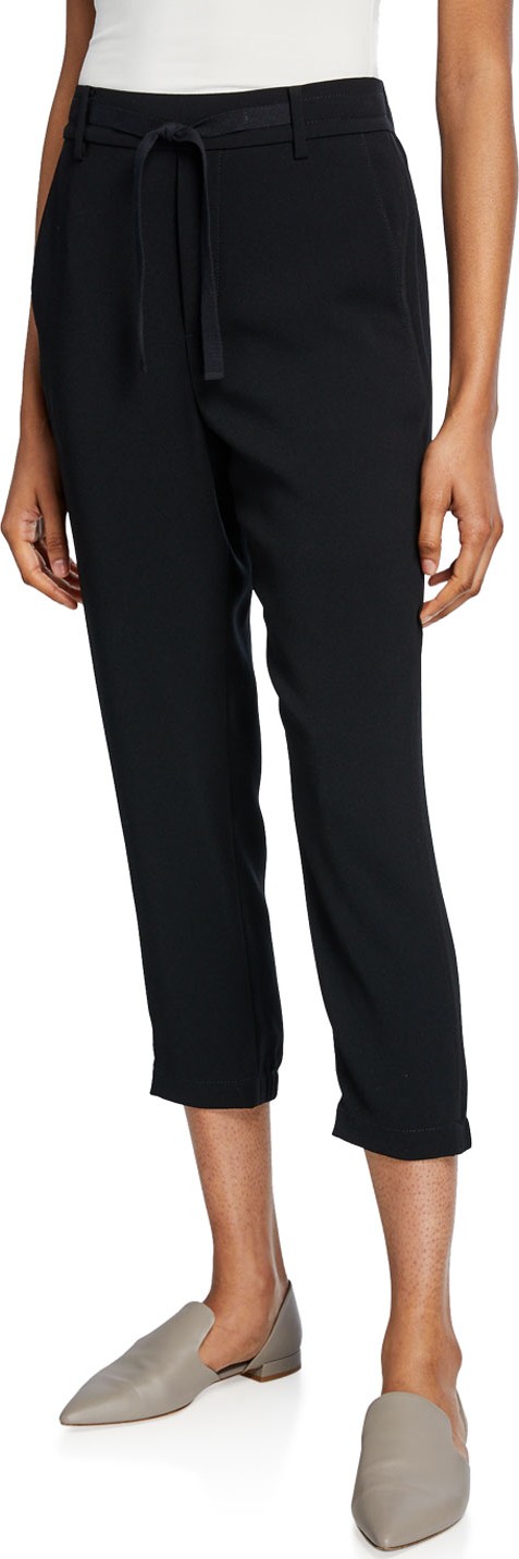 Vince Easy Drawstring Pull-On Capri Pants