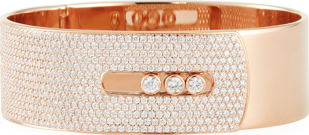 Messika Manchette Move Noa Cuff Bracelet w/ Diamonds & 18K Rose Gold