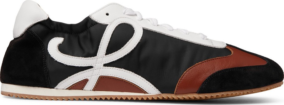 LOEWE Leather and Suede-Trimmed Nylon Sneakers