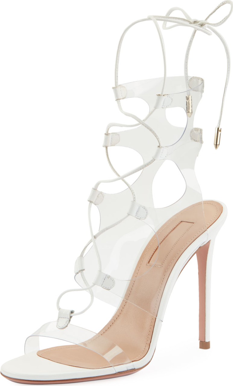 Aquazzura Milos 105 See-Through Sandals