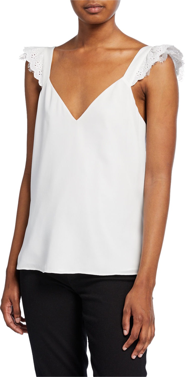 CAMI NYC Juliette Silk Tank with Eyelet Straps