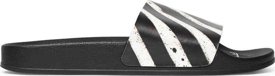 Off White Printed Rubber Slides