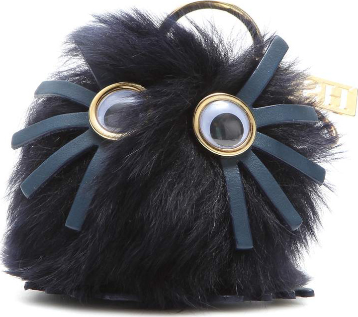 Sophie Hulme Large Pom Pom sheepskin fur keyring