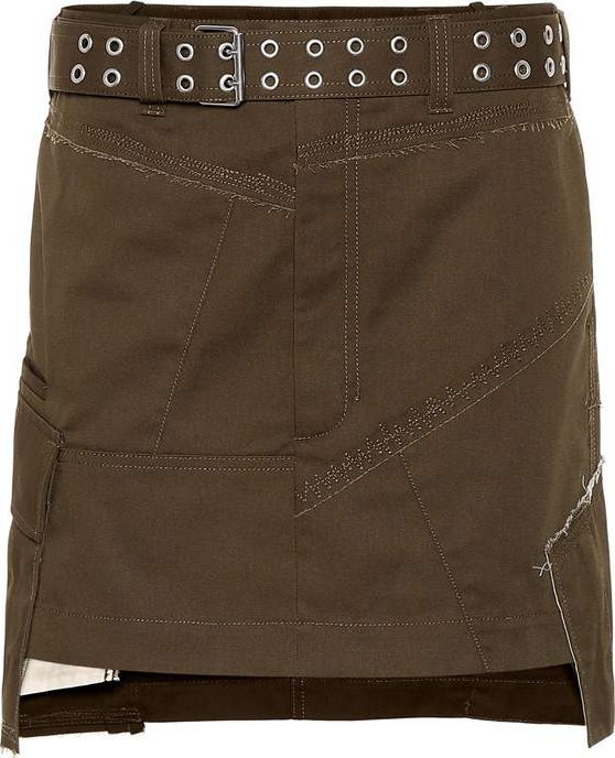 Helmut Lang Cotton-blend miniskirt