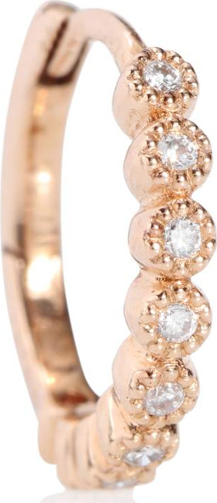 Stone Paris Tiny Hoop Madame Bovary 18kt rose gold and diamond earring