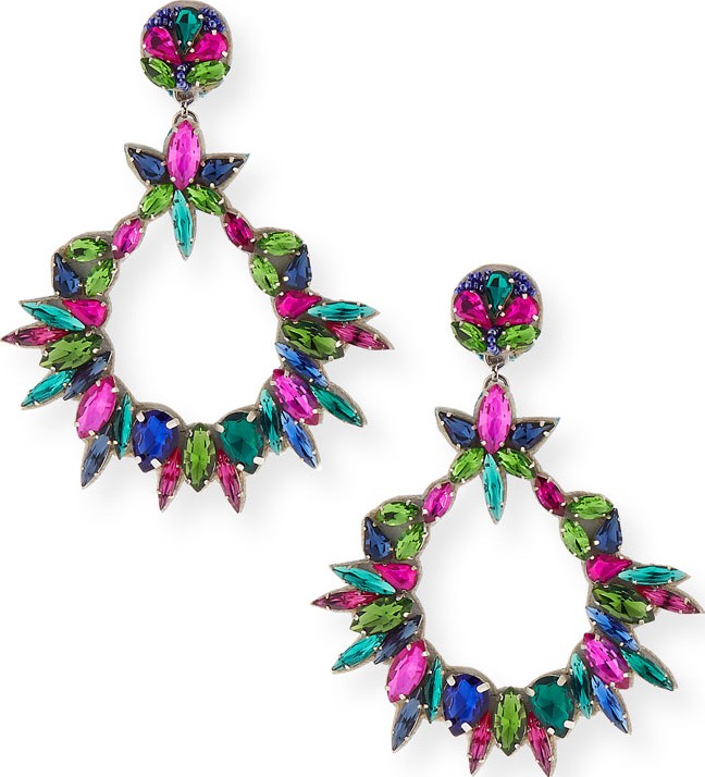 Ranjana Khan Oversized Crystal Statement Earrings
