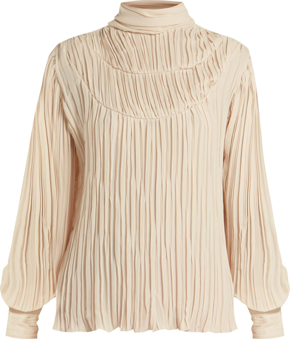 Johanna Ortiz Martina Cespedes pleated high-neck blouse