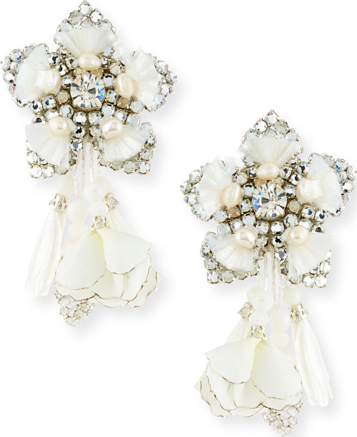 Ranjana Khan Emmanuelle Petal Clip-On Earrings