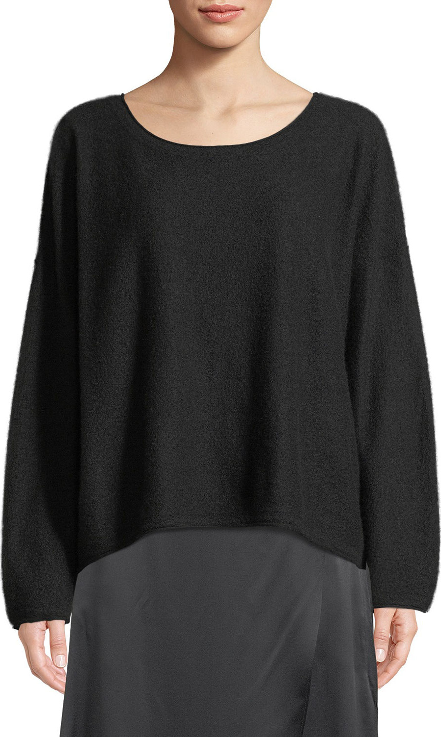 Vince Boiled Cashmere Scoop-Neck Sweater