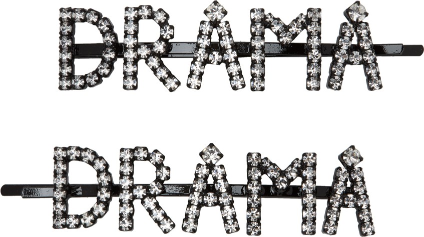 Ashley Williams Transparent 'Drama' Hair Clip Set