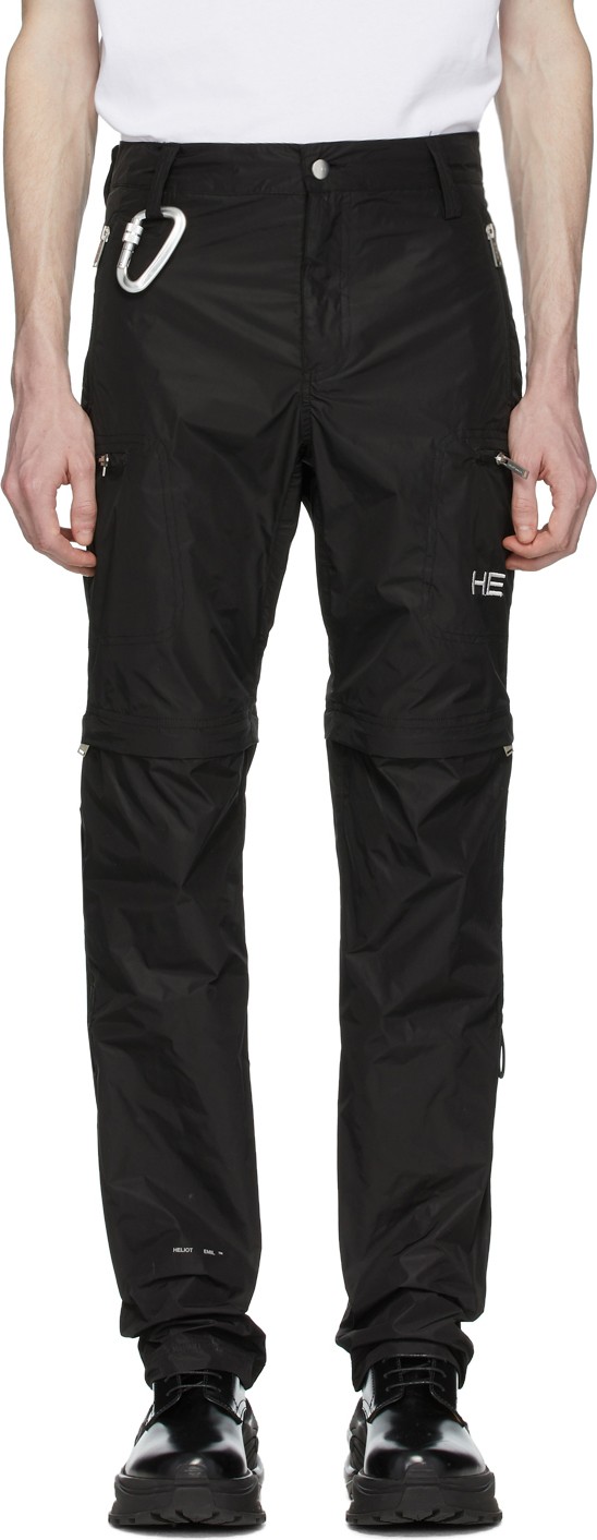 HELIOT EMIL Black Zip-Off Track Pants