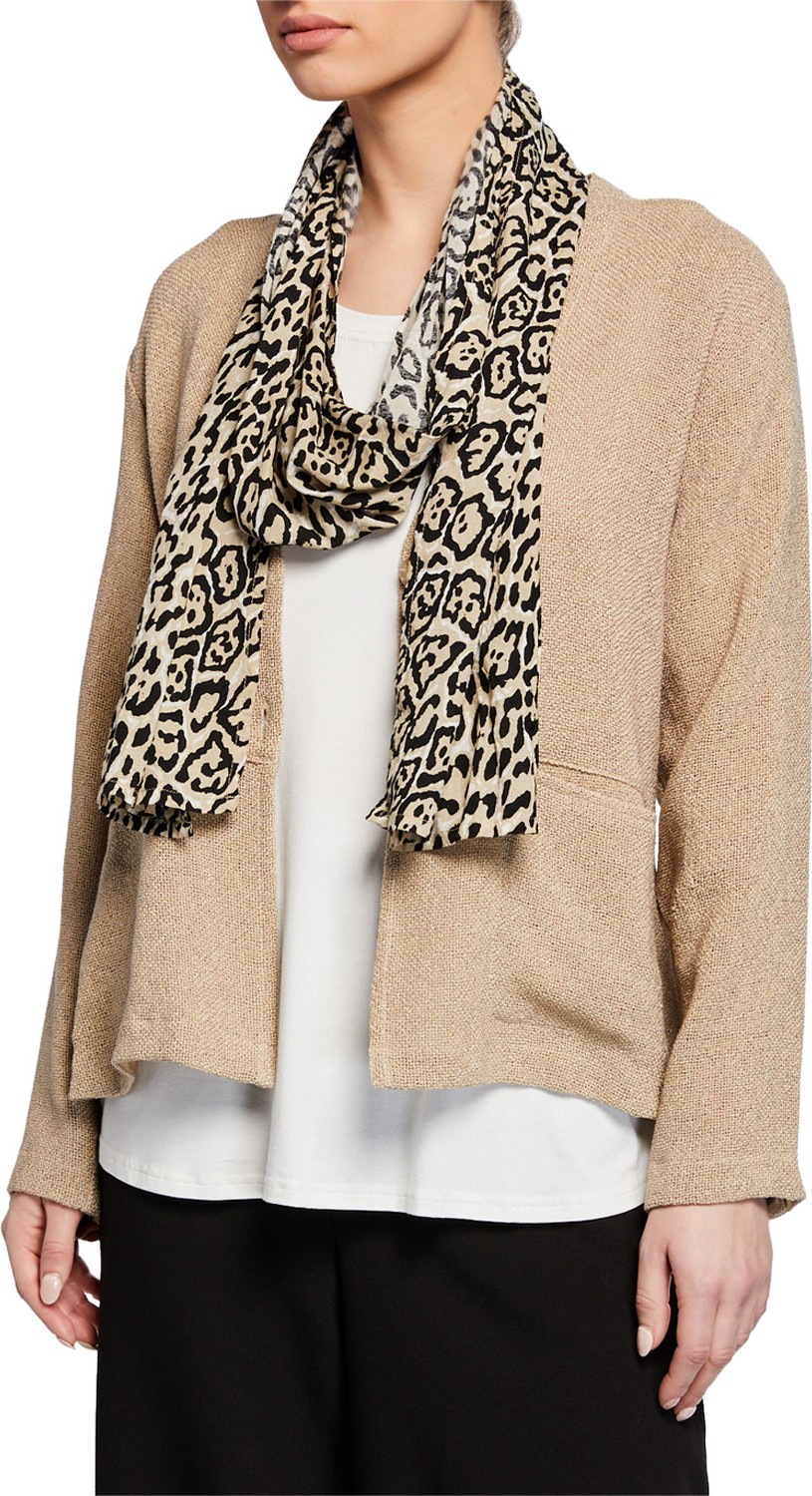 Masai Along Leopard-Print Scarf
