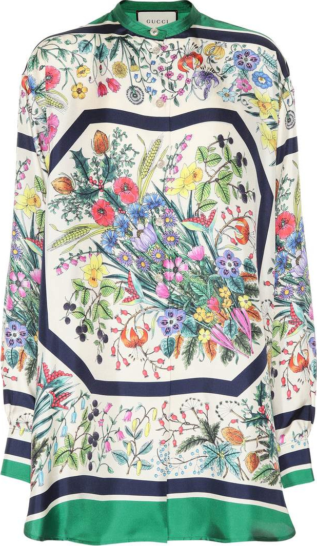 Gucci Floral printed silk shirt
