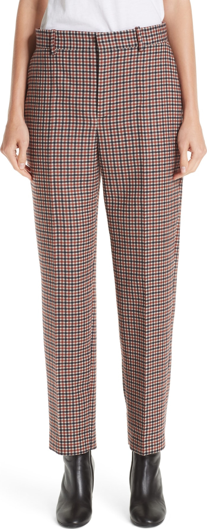 Balenciaga Stretch Wool Check Pants