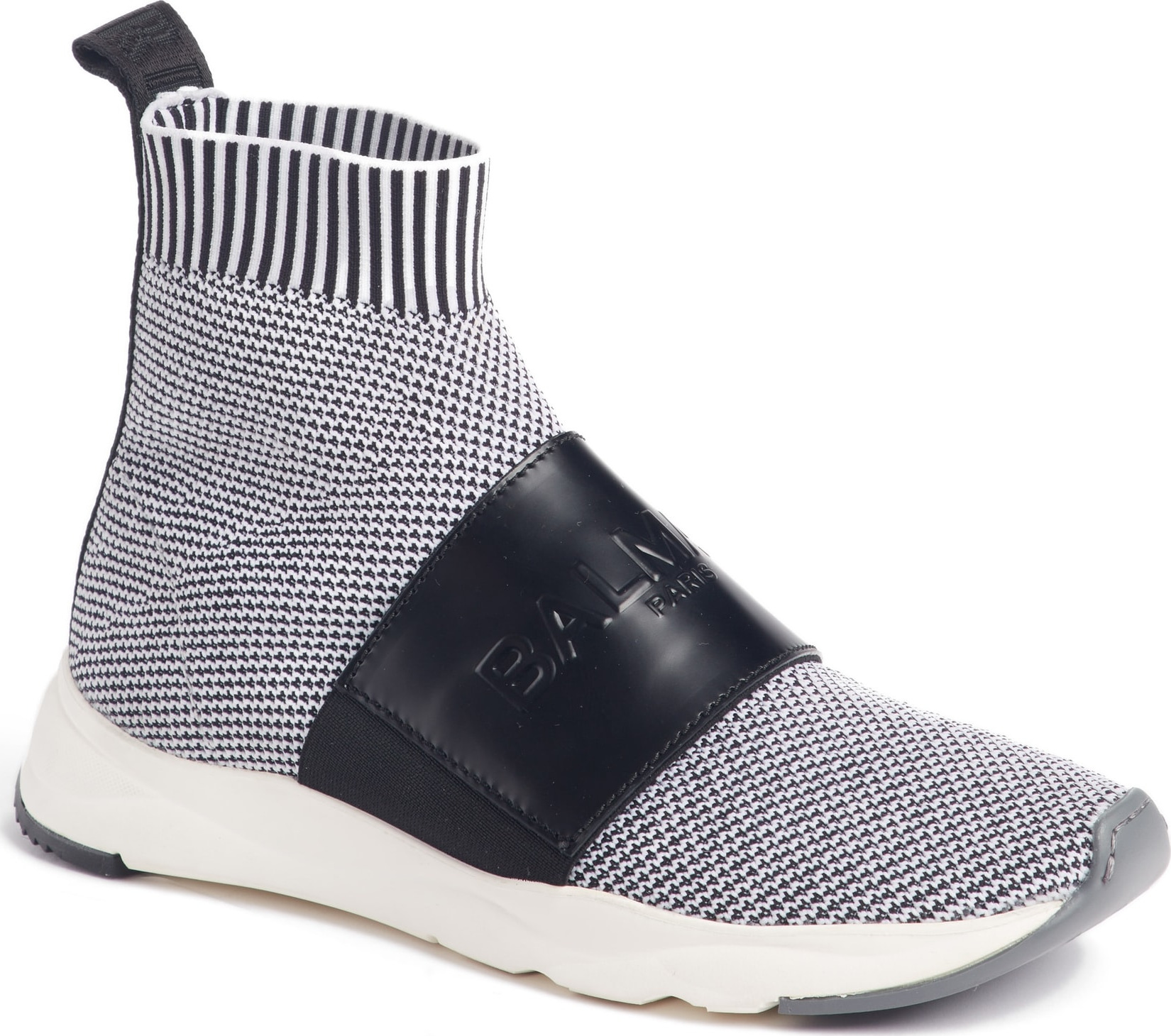 Balmain Cameron Logo Strap Sock Sneaker