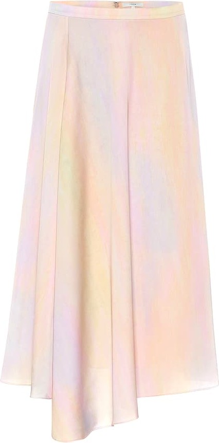 Vince Printed midi skirt