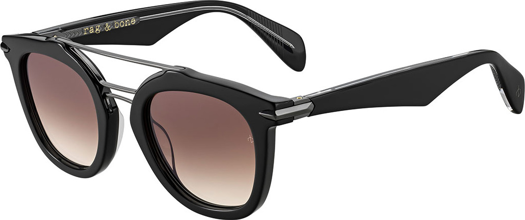 Rag & Bone Acetate & Metal Round Gradient Sunglasses