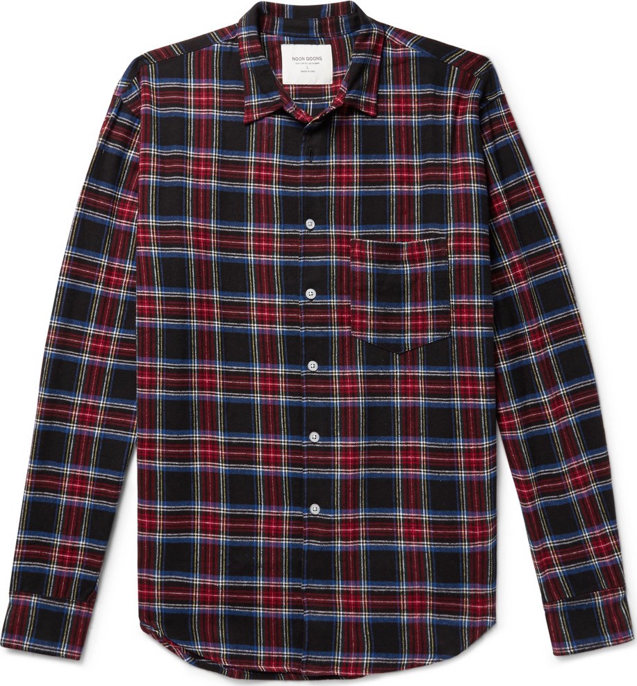 Noon Goons Checked Cotton-Flannel Shirt