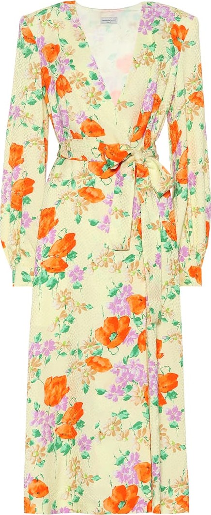Dries Van Noten Floral jacquard wrap dress