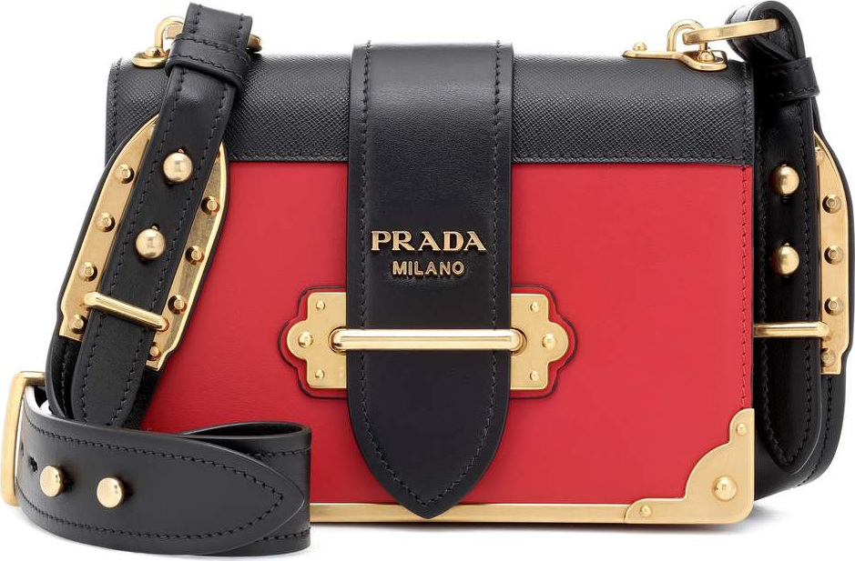 Prada Cahier leather shoulder bag