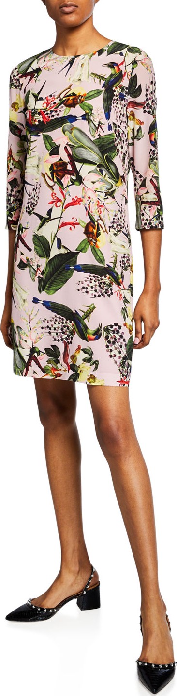 Erdem Emma Fassett Dream Bracelet-Sleeve Shift Dress