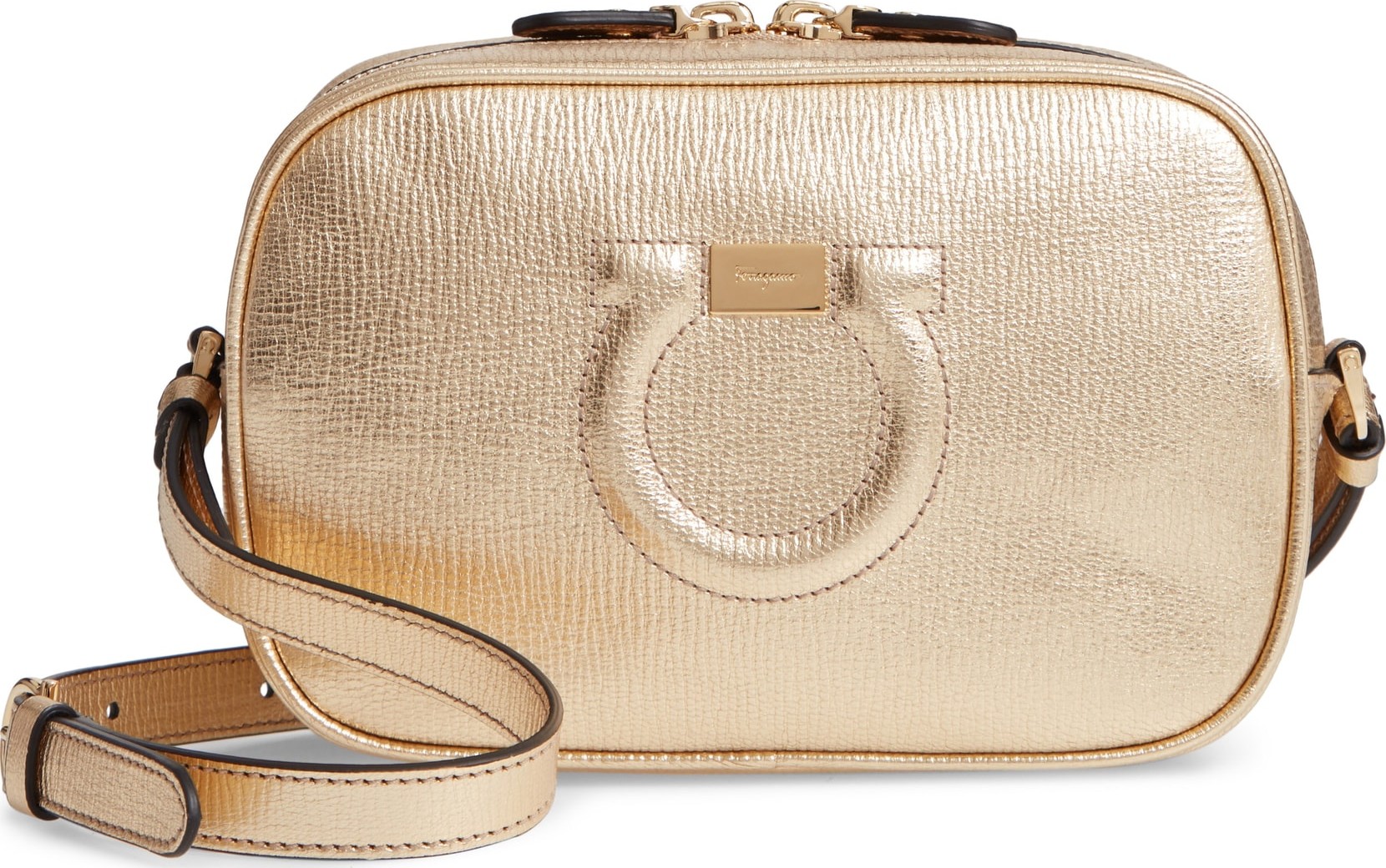 Salvatore Ferragamo Gancio Leather Camera Bag