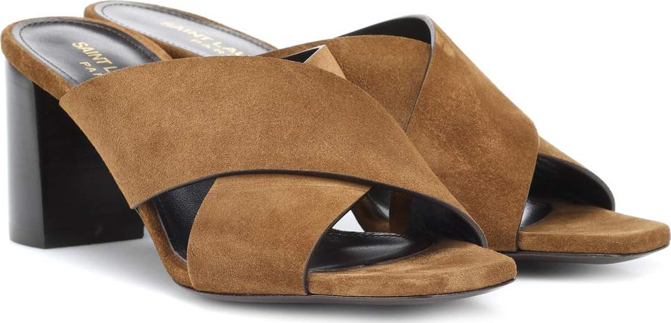 Saint Laurent Loulou 70 suede mules