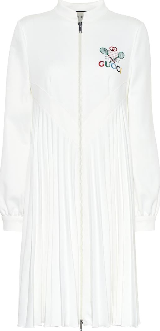 Gucci Embroidered technical jersey dress