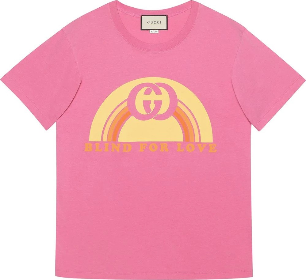 Gucci Oversize T-shirt with rainbow print