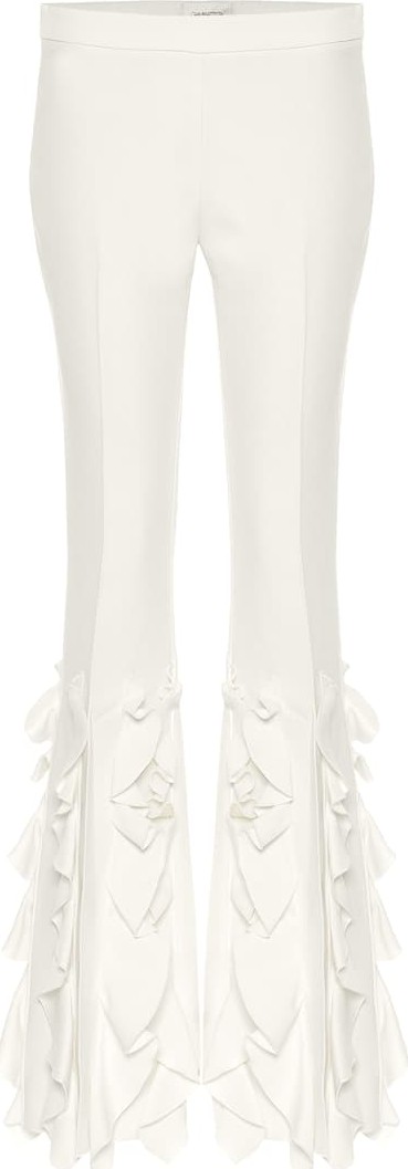 Giambattista Valli Ruffled crêpe pants