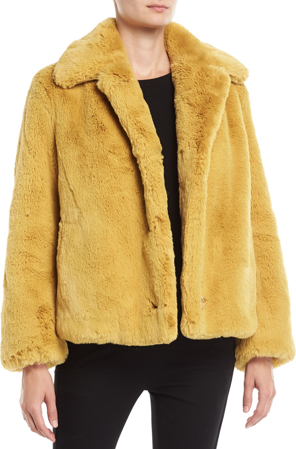 Burberry London England Alnswick Faux-Fur Chubby Coat