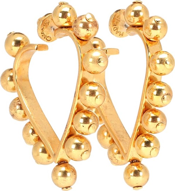 Oscar De La Renta Studded heart earrings