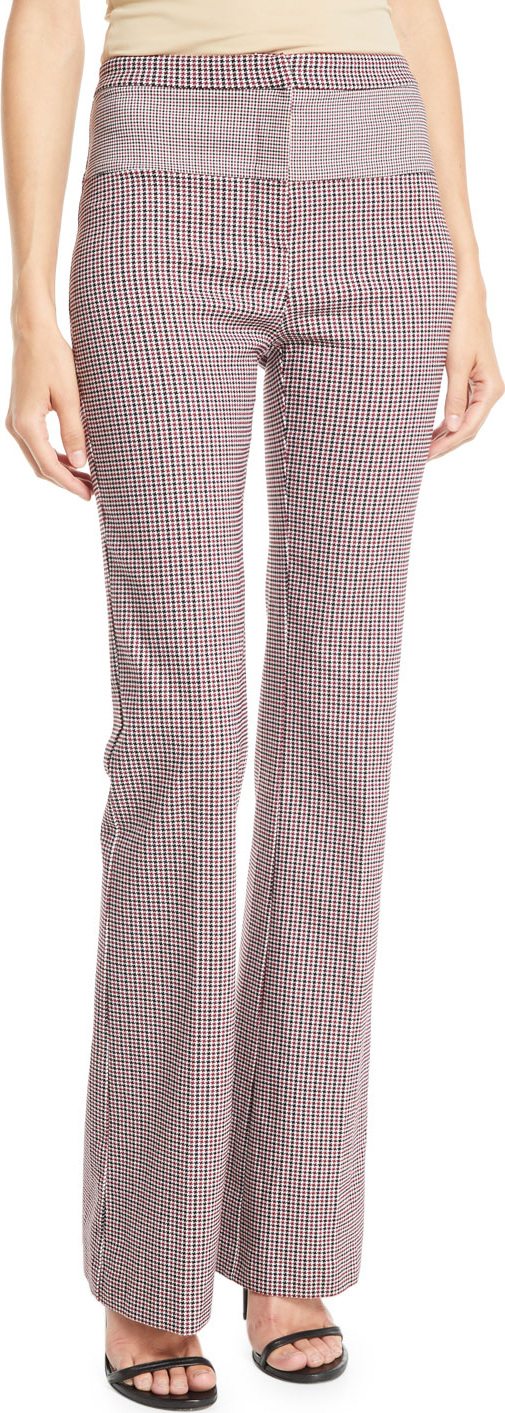 Pinko Straight-Leg Plaid Pants