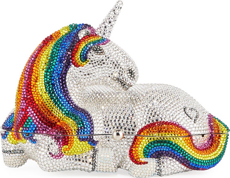 Judith Leiber Unicorn Orania Crystal Clutch Bag