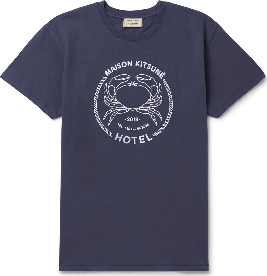 Maison Kitsune Printed Cotton-Jersey T-Shirt