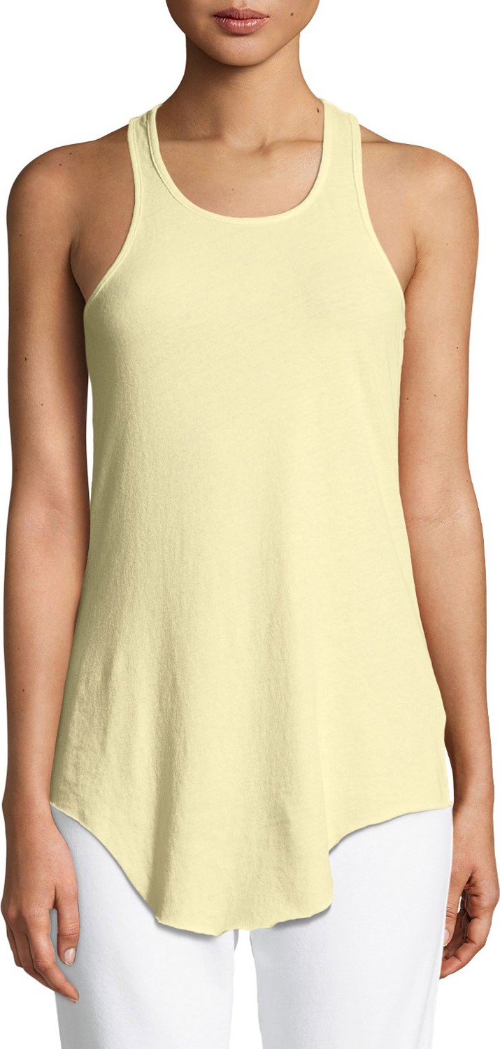 FOREO Base Layer Scoop-Neck Cotton Tank, Yellow