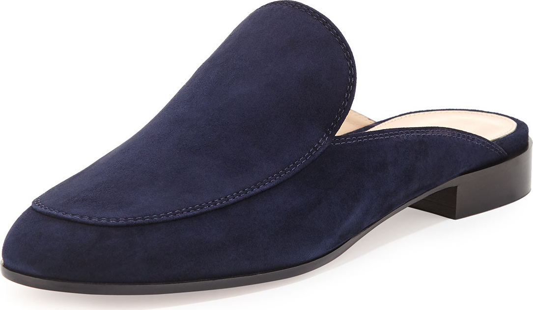 Gianvito Rossi Palau Notched Suede Mule