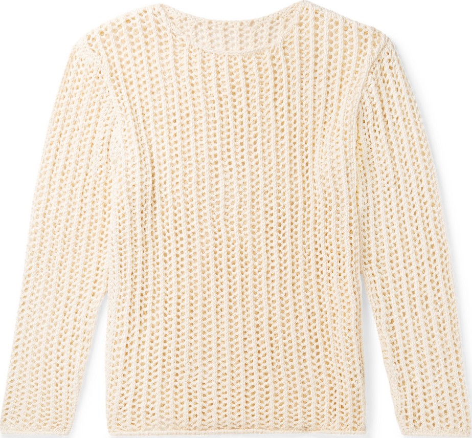 Jacquemus La Maille Pêcheur Open-Knit Cotton-Blend Sweater