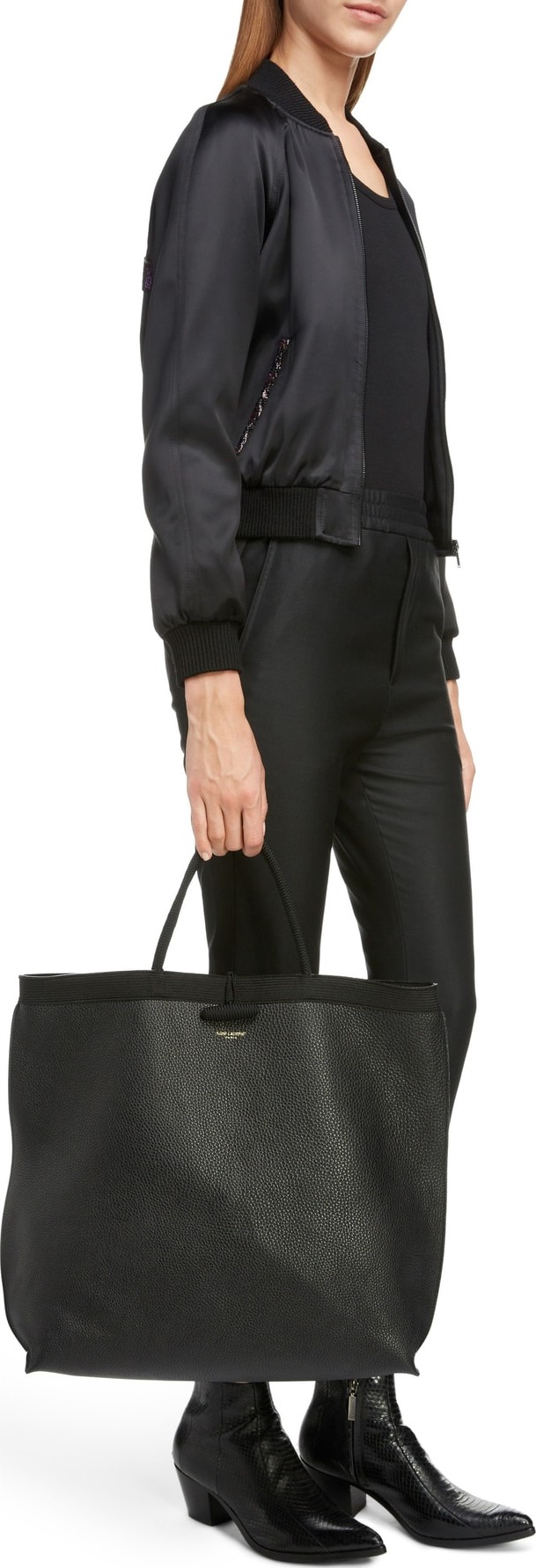 Saint Laurent Patti Calfskin Leather Tote