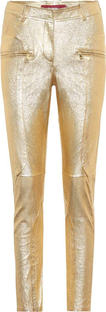 Sies Marjan Brin metallic leather pants