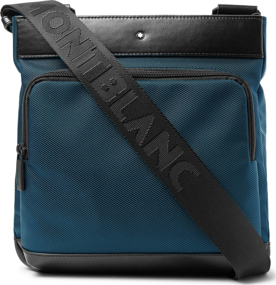 Montblanc Nightflight Leather-Trimmed Canvas Messenger Bag