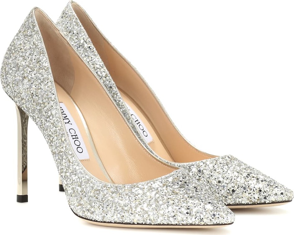 Jimmy Choo Romy 100 glitter pumps